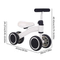 Bicicleta de Equilíbrio Infantil 4 Rodas – Baby Balance Bike 12‑36 meses