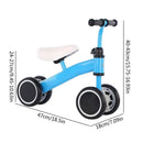 Bicicleta de Equilíbrio Infantil 4 Rodas – Baby Balance Bike 12‑36 meses