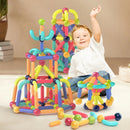 Blocos Magnéticos Educativos Montessori – Conjunto de Construção Infantil